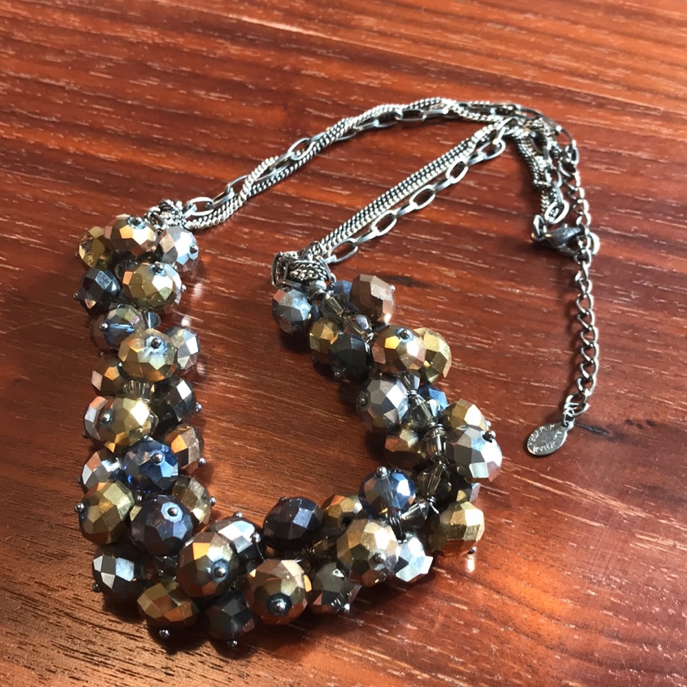 Mixed Metal Tones Sparkling Necklace - Picture 2 of 8